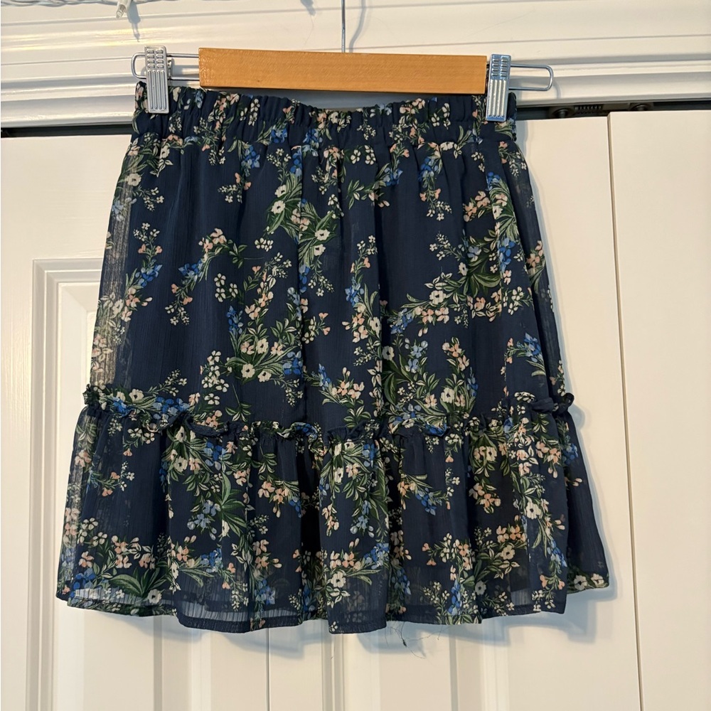 Floral Navy Skirt